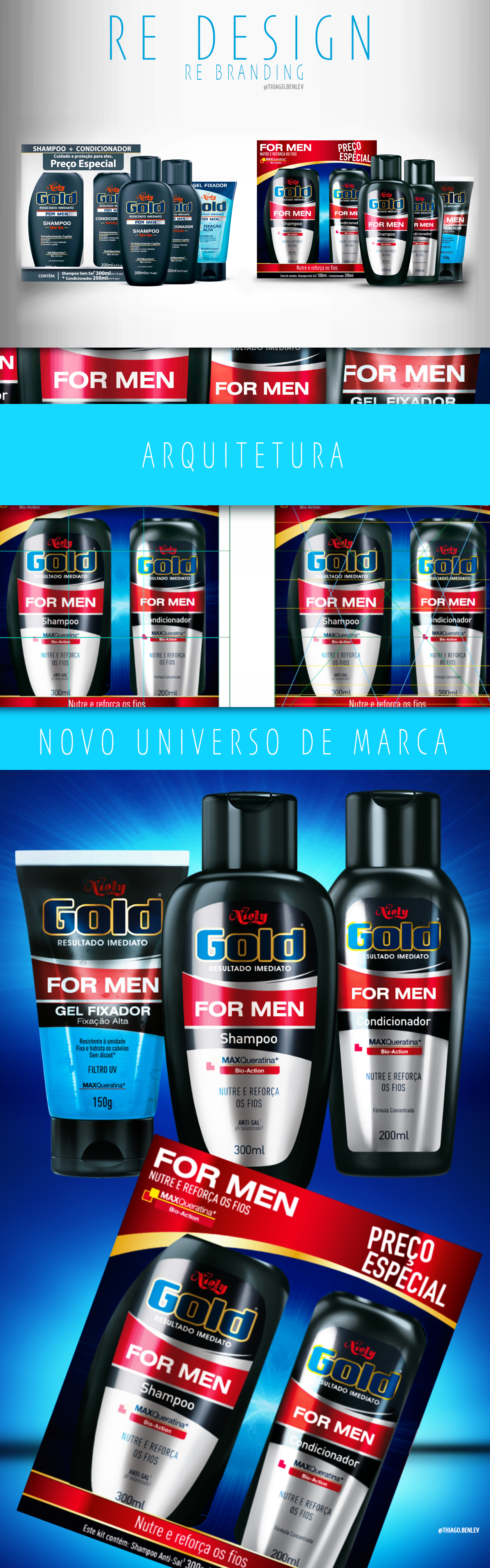 COMPARATIVO redesign de niely gold for man men designer de embalagens rio de janeiro