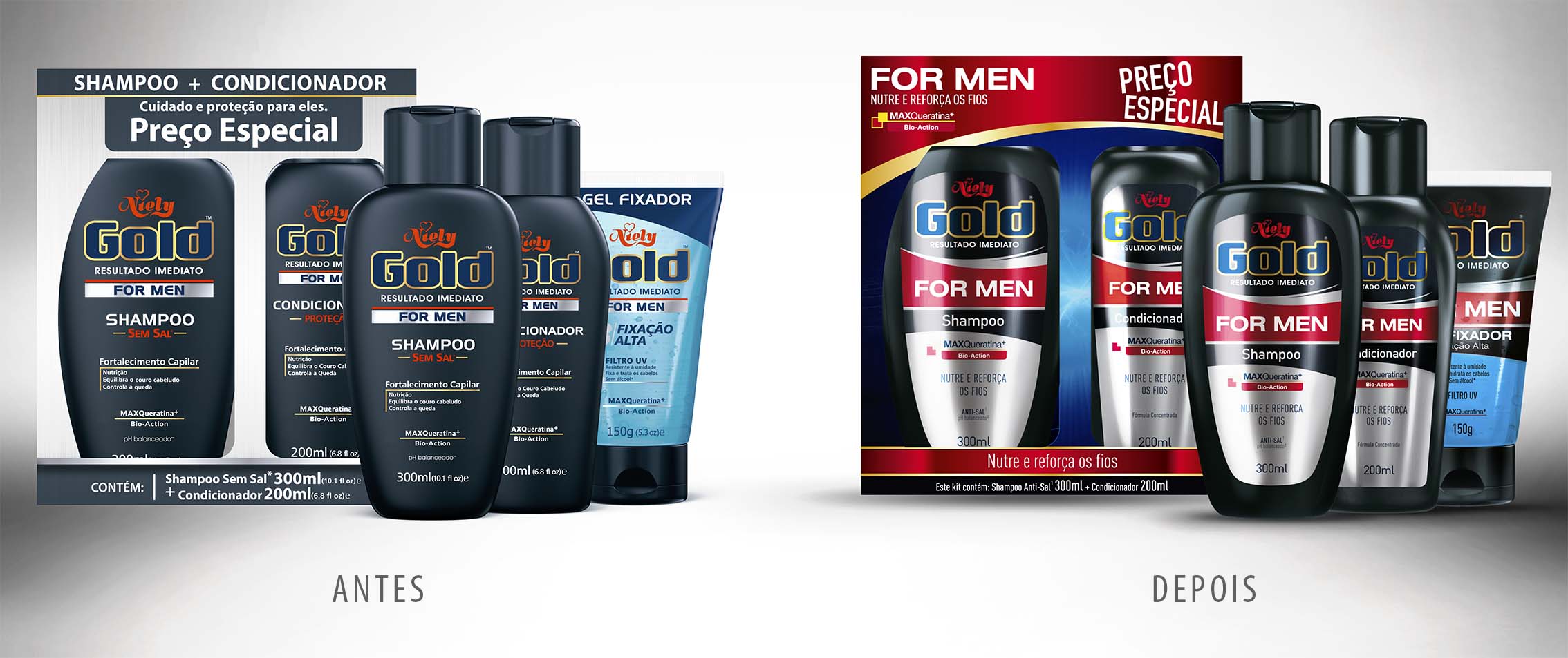 COMPARATIVO redesign de niely gold for man men