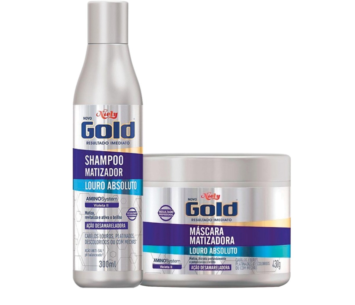 Niely gold Matizador shampo e mascara louro absoluto
