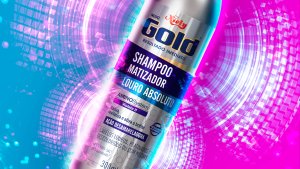 Mockup digital ilustração 3d embalagem shampoo condicionador Niely gold cosméticos