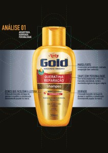 Design Estratégico para Branding equity - Wireframe design gráfico de produto - Arquitetura da informação proporção áurea grid e diagonais para Niely Gold da L'Oreal